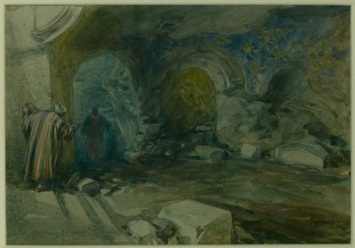 Crypt of the Church of St. Anne, Jerusalem, 1872 by William Crimea Simpson